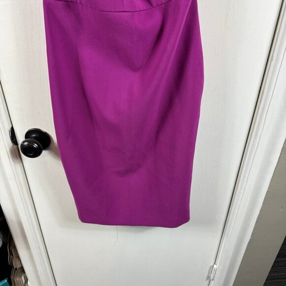 Likely Carolyn Dress purple Halter Neck Sleeveless Sheath Knee Length Zip Close - Picture 4 of 8